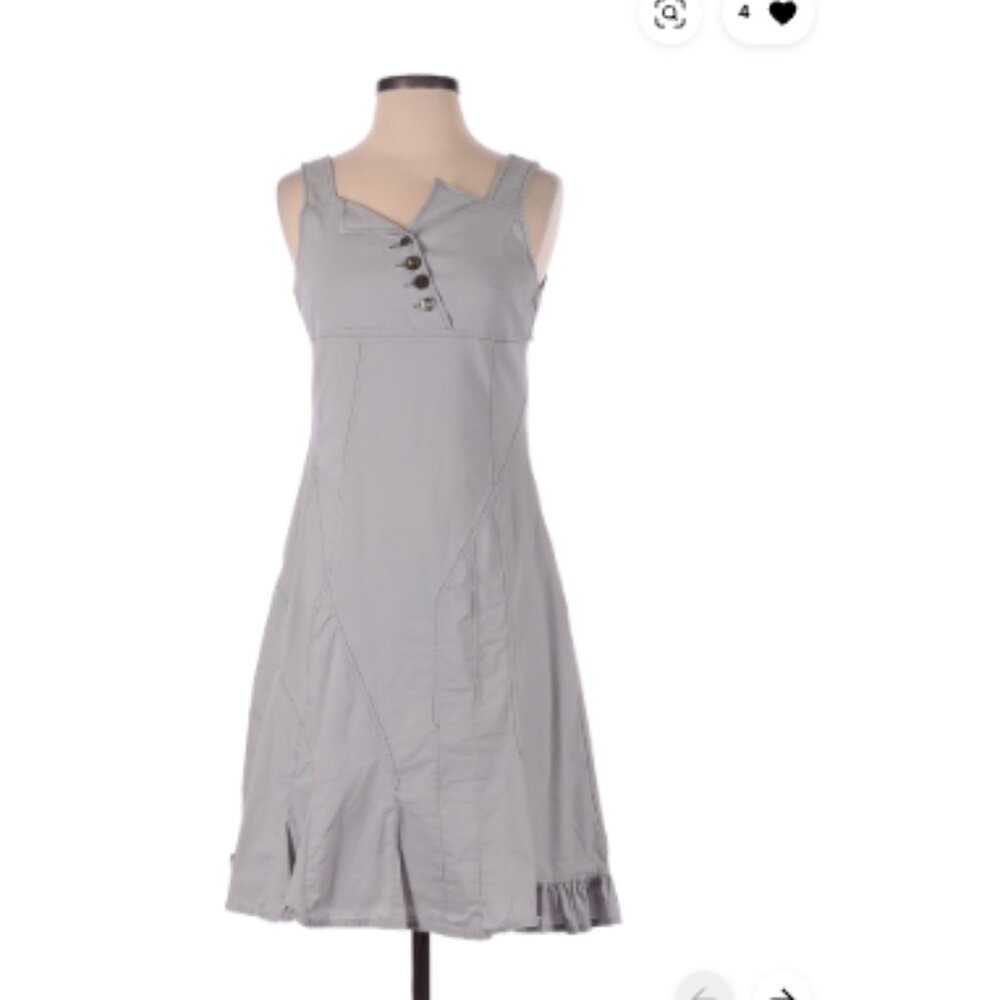 Dolcezza light gray summer dress, S
